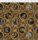 Steampunk Menagerie - Portraits - Multi - Yardage