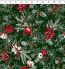 Winter Enchantment - Toile - Green - Yardage