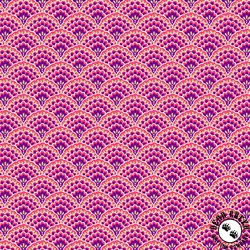 Makower Luxe Scallop Pink Fabric
