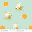 Heather Ross Favorites - Owl and the Pussycat - Aqua - Yardage