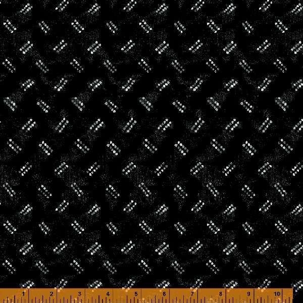 Maker's Collage Black Shirting Yardage