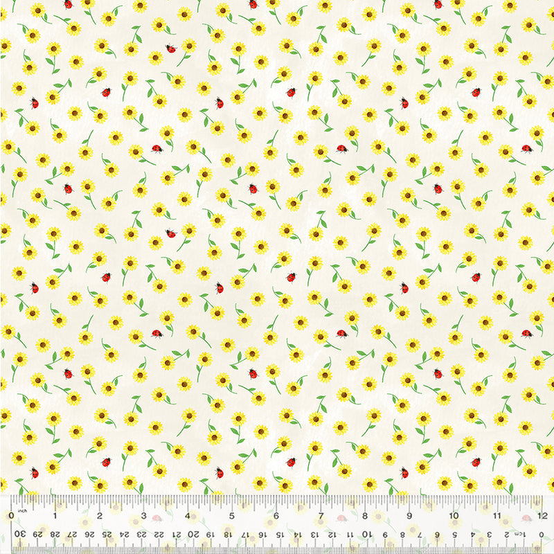 Sunshine Daydream Garden Cuties Ivory Fabric