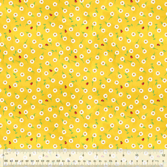 Sunshine Daydream Garden Cuties Yellow Fabric