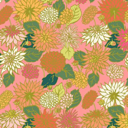 In the Garden Dahlia Love Petal Fabric