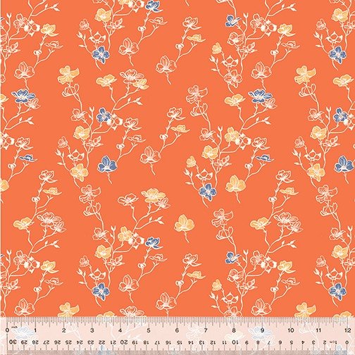 In the Garden Dogwood Poppy Fabric