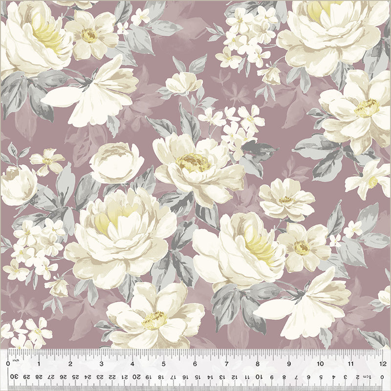 Blake Elegant Bouquet Mauve Fabric