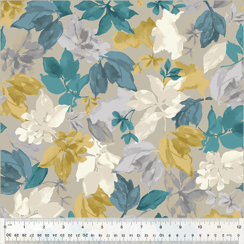 Blake Lush Foliage Oat Fabric