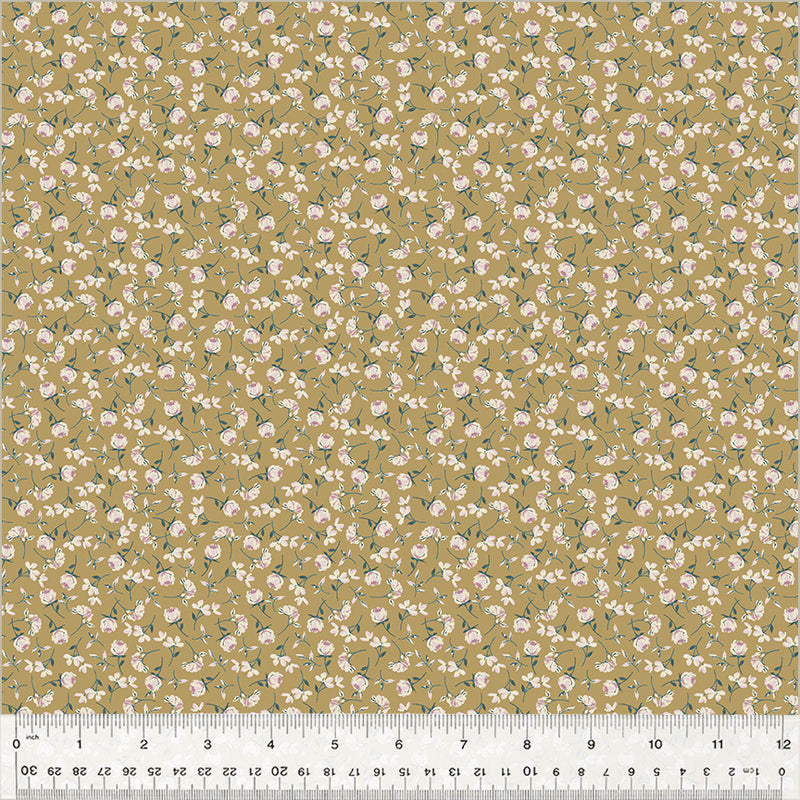 Blake Ditsy Stems Dijon Fabric