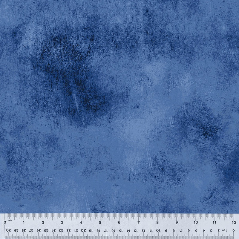 Botanical Blues Blue Ink Wash Yardage