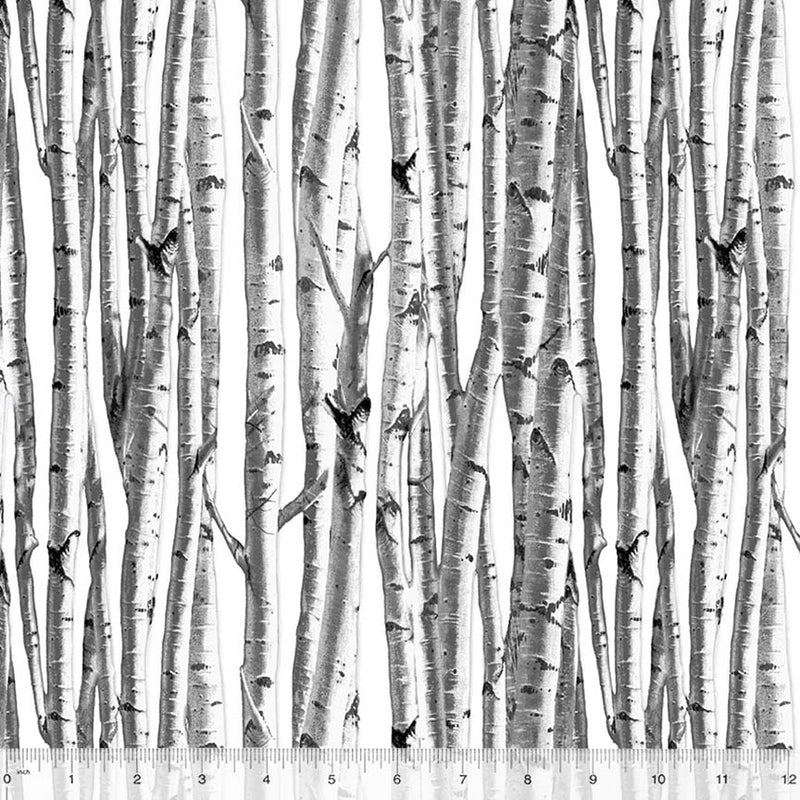 Fletcher Flannel White Birch Forest Yardage