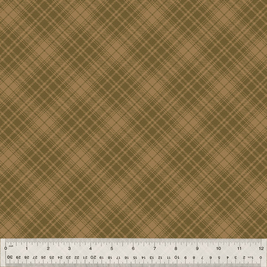 Creme De La Creme Raspy Plaid Toffee Fabric