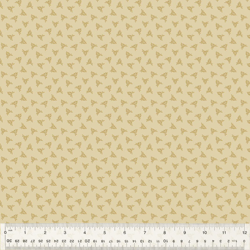 Creme De La Creme Regal Ditsies Oat Fabric