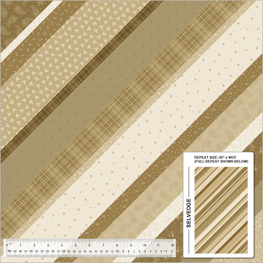 Creme De La Creme Strip Starter Fabric