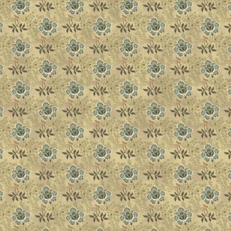 Garden Tale Almond Garden Row Fabric