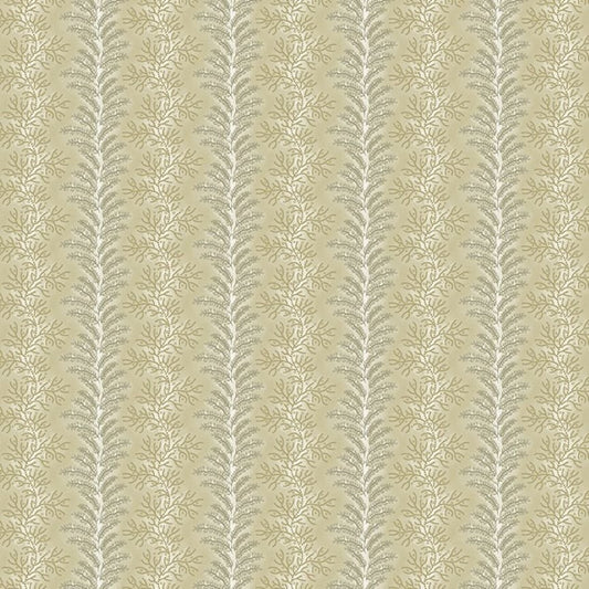 Garden Tale Fern Stripe Biscuit Fabric