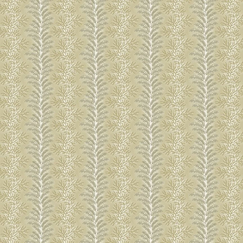 Garden Tale Fern Stripe Biscuit Fabric