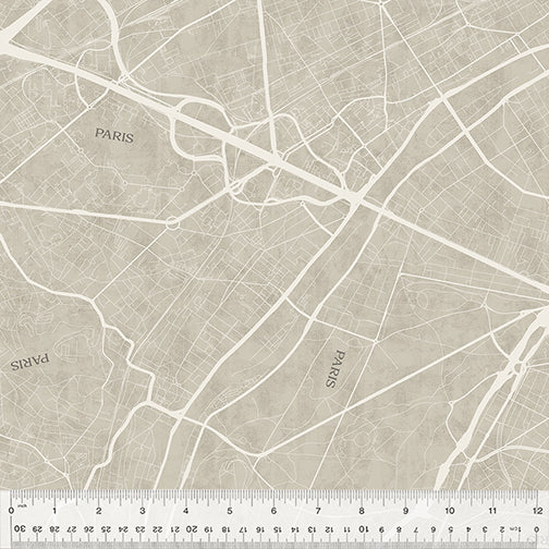 J'aime Paris Paris Street Map Fabric