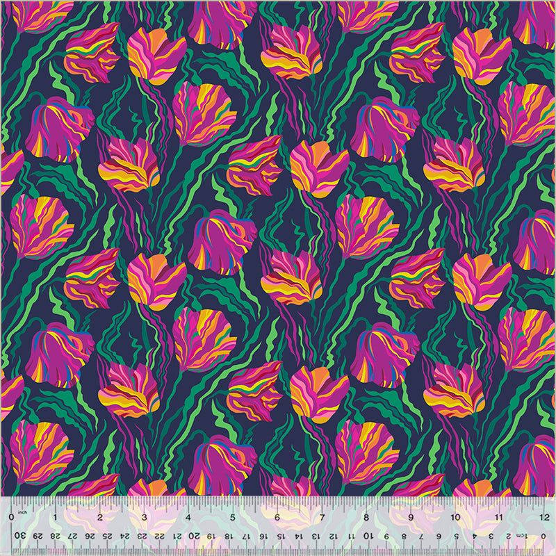 Botanica Tulip Indigo Fabric