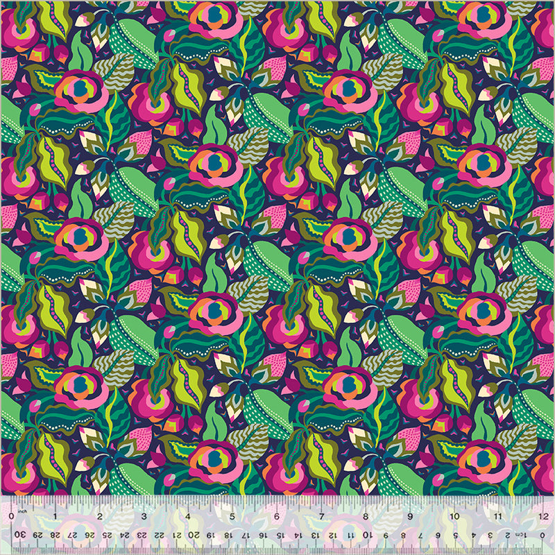 Botanica Camellia Indigo Fabric