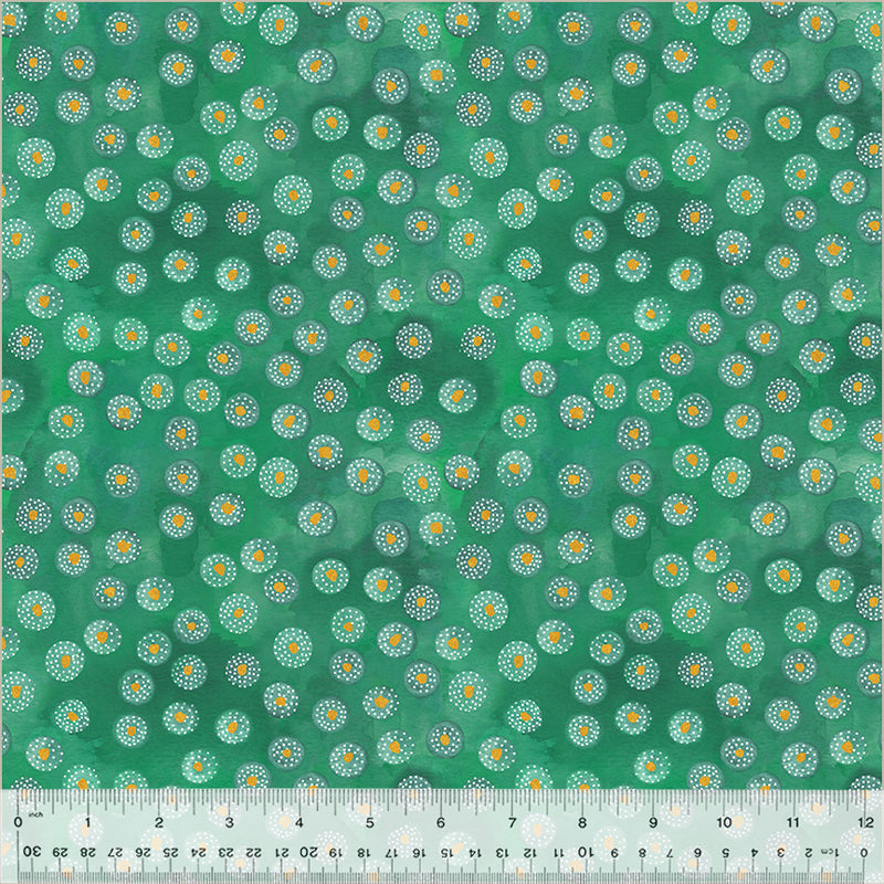 Ebb & Flow Metallic Spritz Jade Fabric