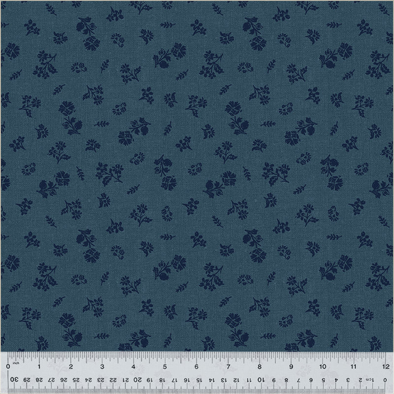 Banyan Floral Indigo Fabric