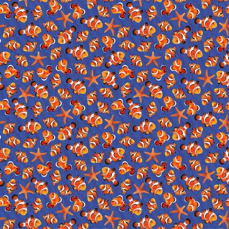 Deep Sea - School of Clownfish Ocean Blue