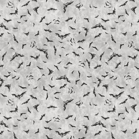 Hallow's Eve -Flying Bats - Fog- fabric