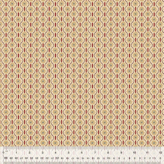 Circa: Turkey Red Sunbursts Cream Fabric