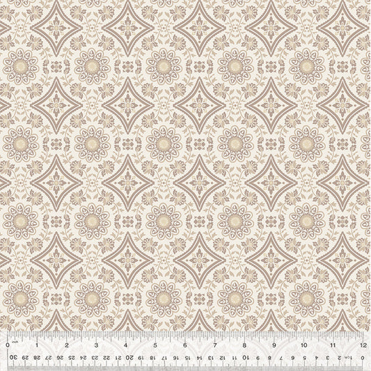 Dwell - Garden Tile - Cream - Yardage