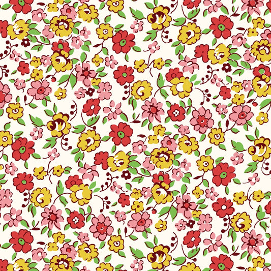 Merry-Go-Round- 54791-1- Red Flowing Flowers-YARDAGE