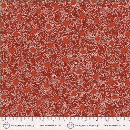 Front Porch - Daisy Field - Cherry - Yardage