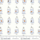 Heather Ross Favorites - Goldfishes in Bags - White - Yardage