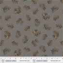 Archer Flannel - Pinecones - Grey - Yardage