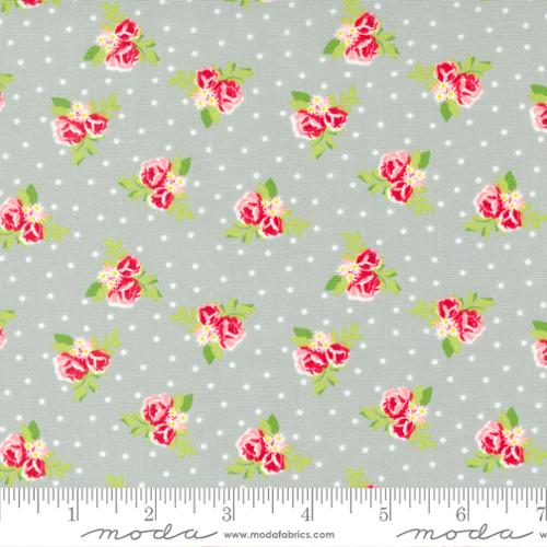 Berry Basket Stone Small Floral Fabric