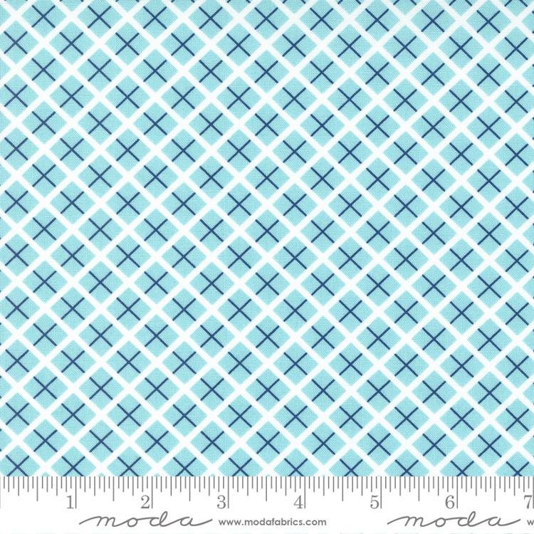 Berry Basket Blue Raspberry Trellis Fabric