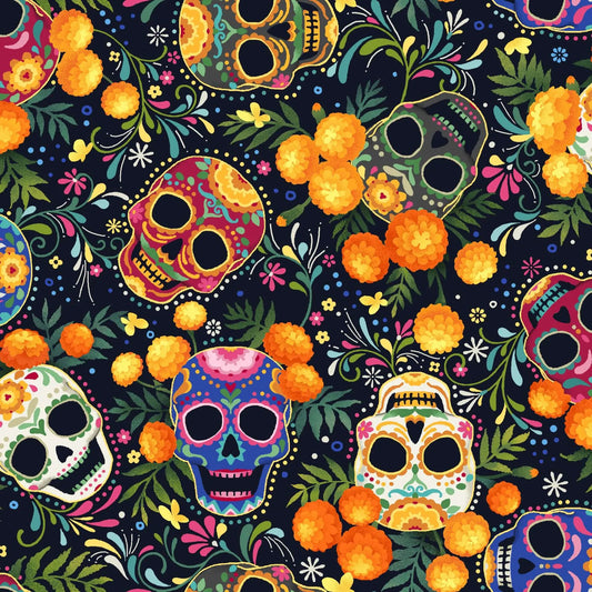 Day of the Dead - Skulls Black OA598641