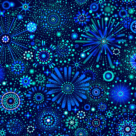 OF Baiame's Spirit 598361 Blue - Medallions