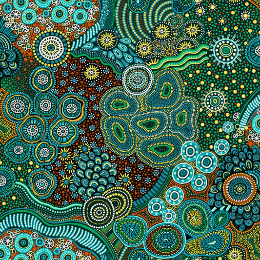 OF Baiame's Spirit 598382 - Green - Patchwork