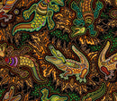 Tjukurpa Land Digital - Land Cross - Brown - Yardage