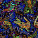 Tjukurpa Land Digital - Land Crocs - Blue - Yardage