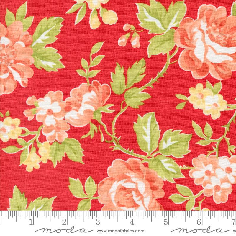 Jelly Jam 108" Wide Back Floral Strawberry Fabric