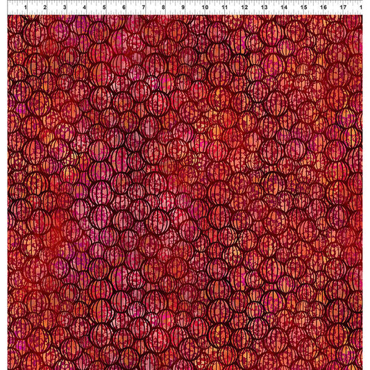 Allure Red Paper Lanterns Yardage