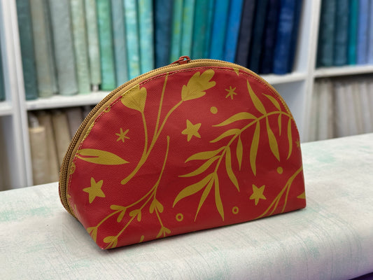 Taco Pouch Bag #6 - Red & Gold Floral
