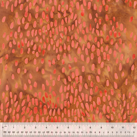 Found Batik Sienna Rain Fabric