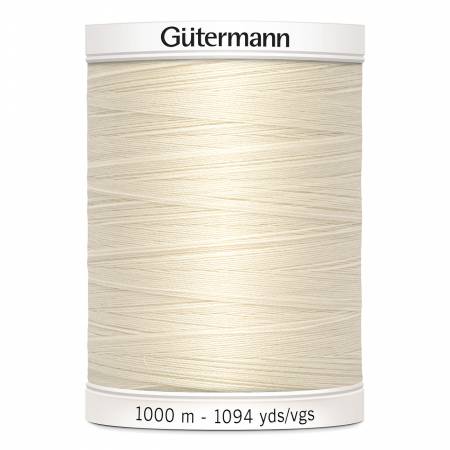 Gutermann - Polyester All Purpose Thread - 1000 m/1094 yds - #22 - Eggshell