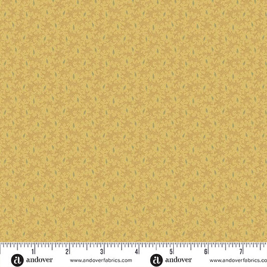 Andover - Farmer's Daughter - Grain Scarlet - Yellow - Yardage
