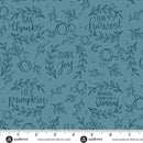 Harvest Home - Happy Harvest - Cornflower - Yardage