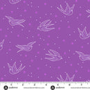 Perfect Day - Swallows - Purple - Yardage