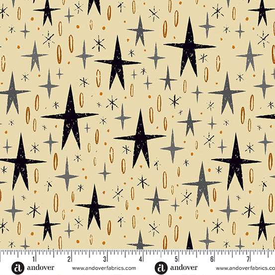 Nevermore Tall Stars Cream Fabric