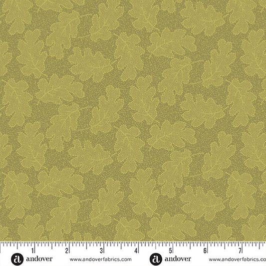 Autumn Woods Oakleaf A-1547-G Moss Fabric
